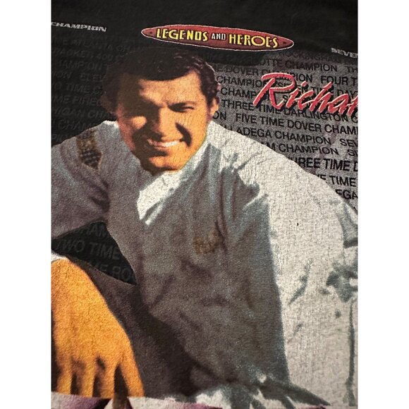 VTG 80s Richard Petty Legends & Heroes 7x Champion T-Shirt  Mens XL Cotton Read - Picture 10 of 11